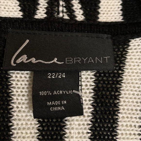 NWT Lane Bryant Stripe Long Line Open front sweater - size 22/24 - Picture 3 of 6